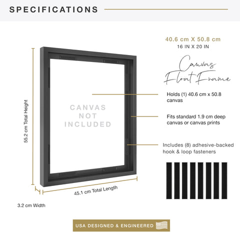 MCS side profile showing float gap and canvas depth for visual separation