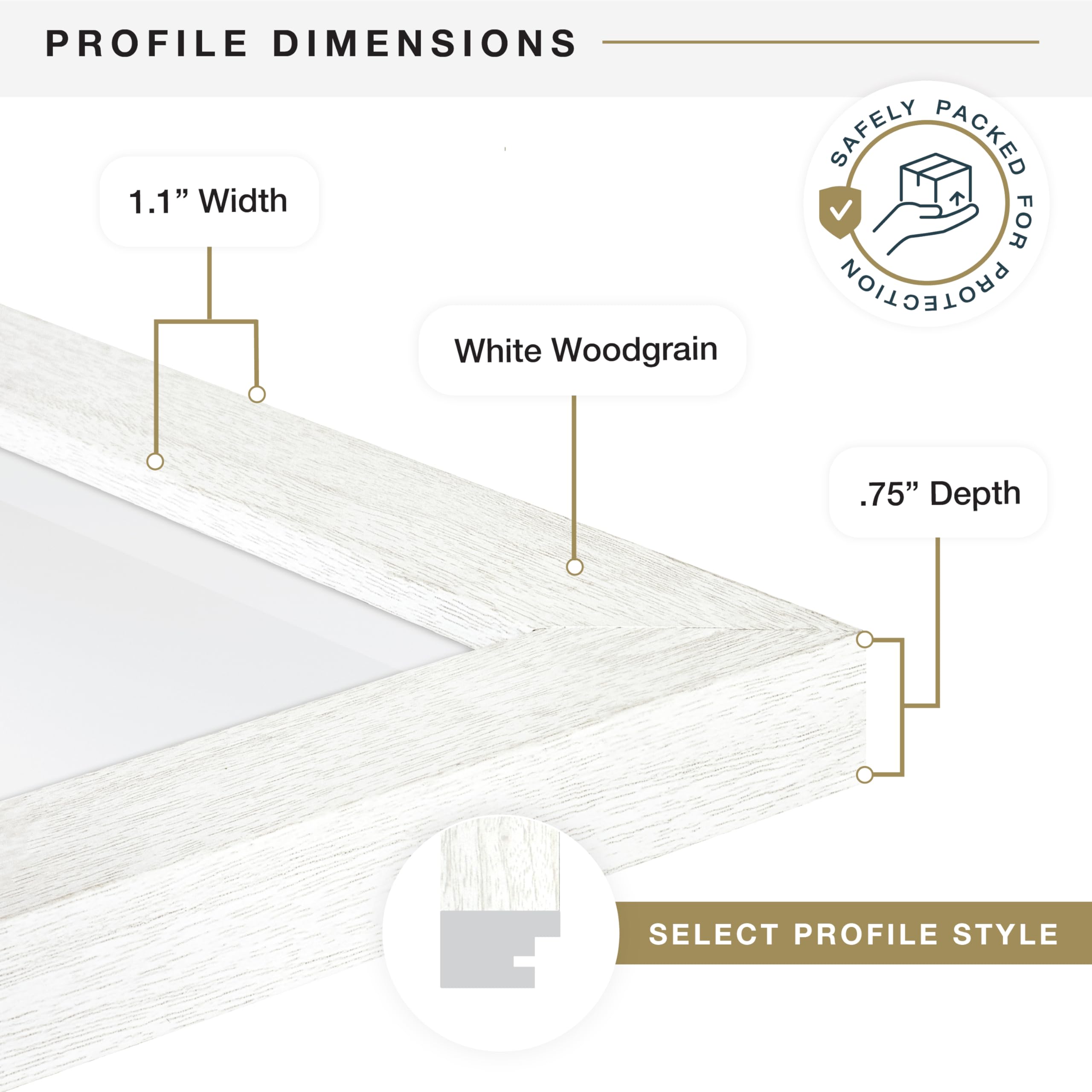 MCS frame displayed in living room to illustrate decor coordination and scale