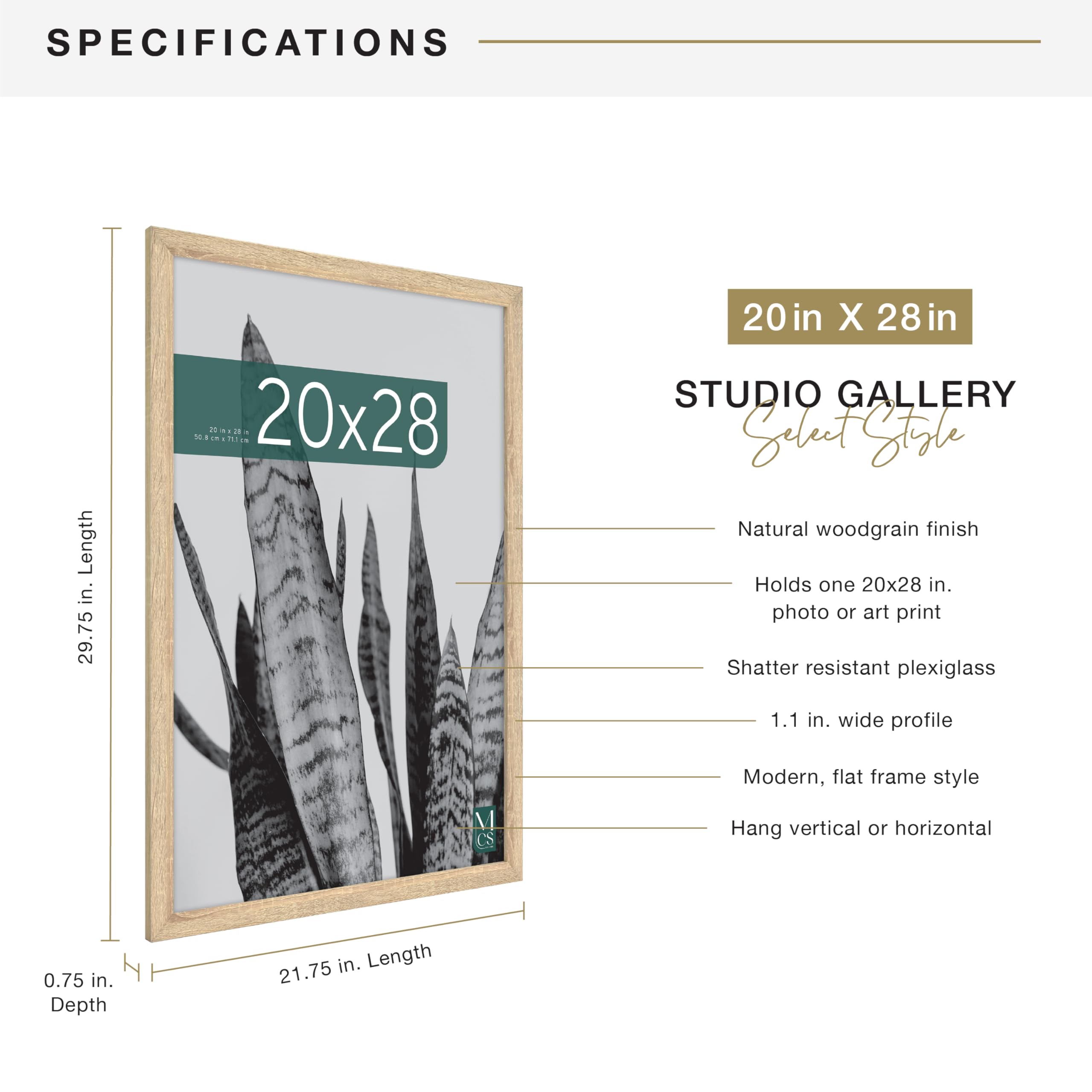 MCS frame in room above console demonstrating instant curated decor benefit