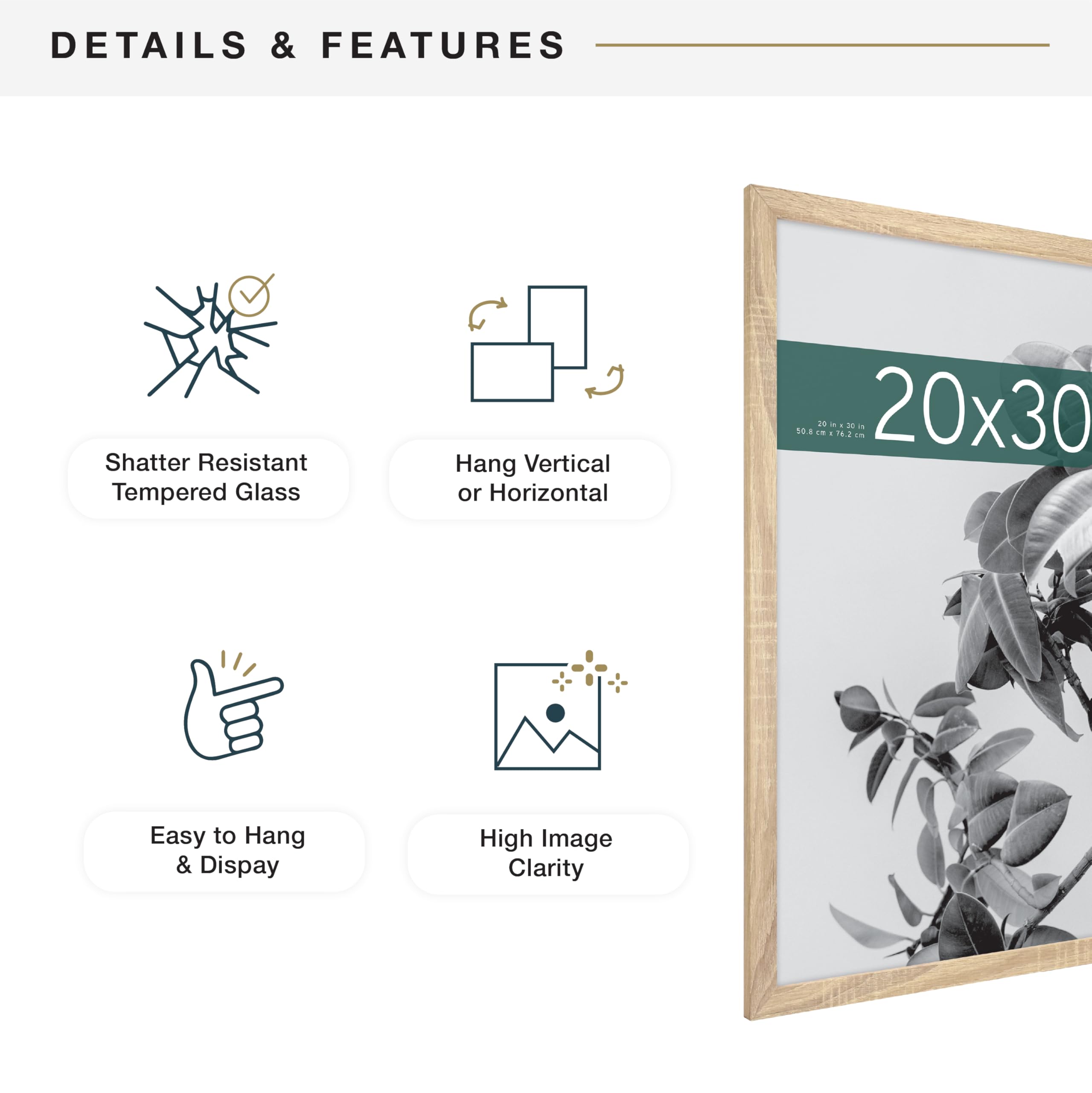 MCS frame next to ruler for scale showing true 20x30 size and fit benefit