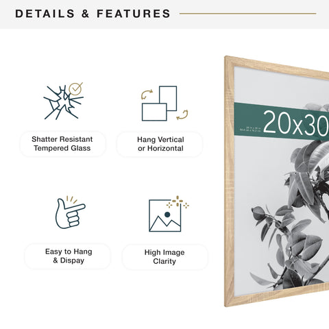 MCS frame next to ruler for scale showing true 20x30 size and fit benefit