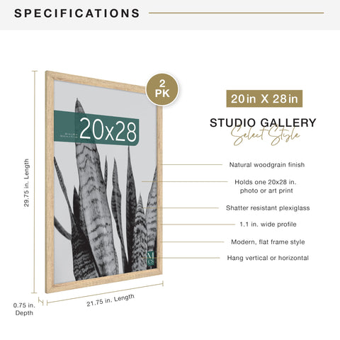 MCS frame with 20x28 poster inserted demonstrating secure fit and plexiglass protection
