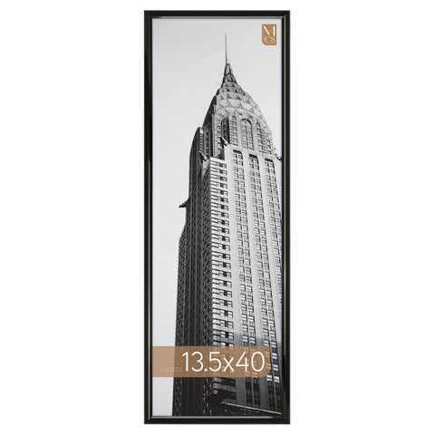 MCS front view of high-gloss black frame showing sleek display benefit