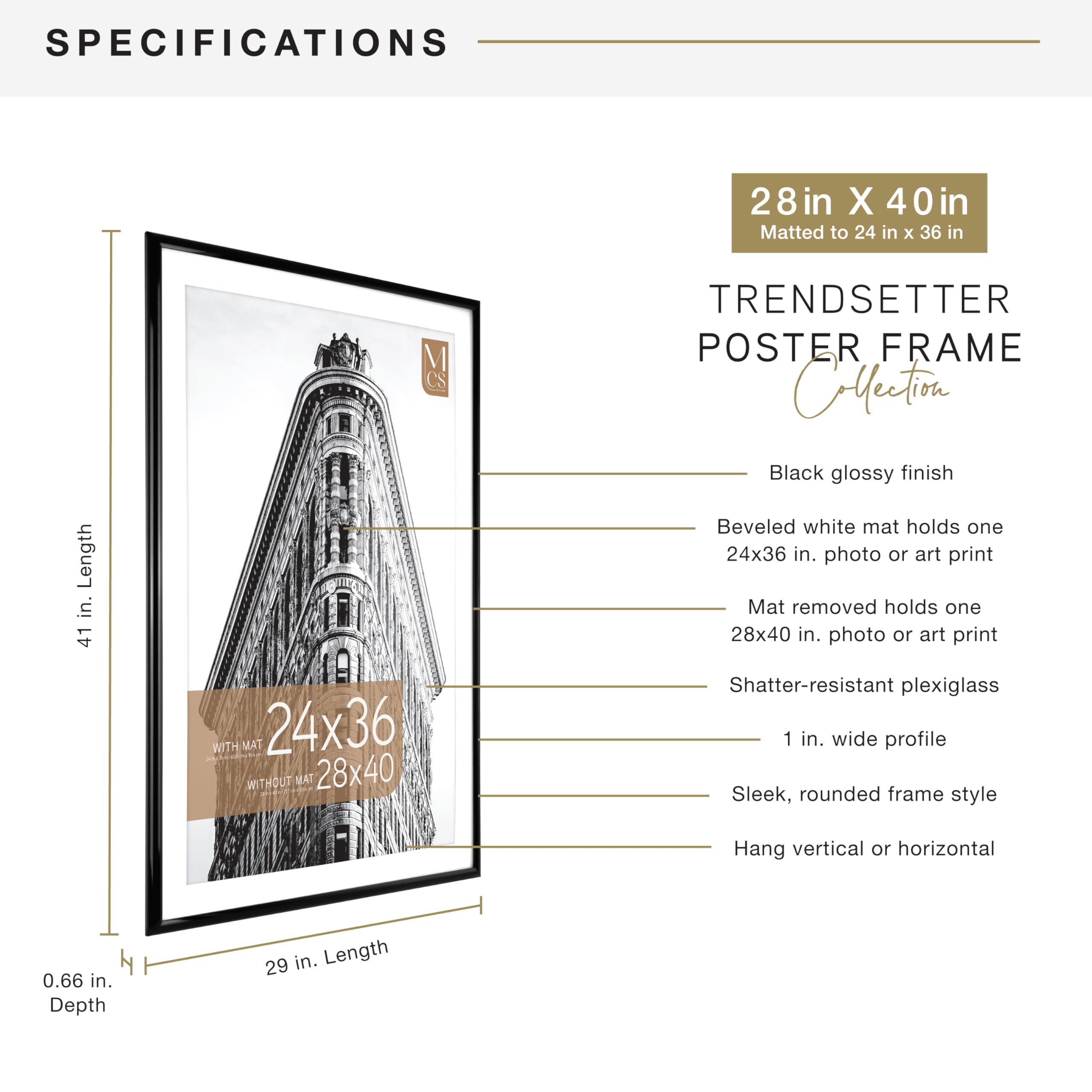 MCS hinged hangers detail enabling portrait or landscape benefit