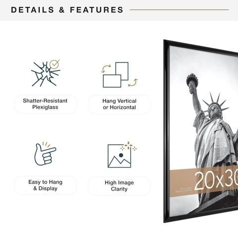 MCS Trendsetter framed poster on living room wall adding contemporary decor appeal