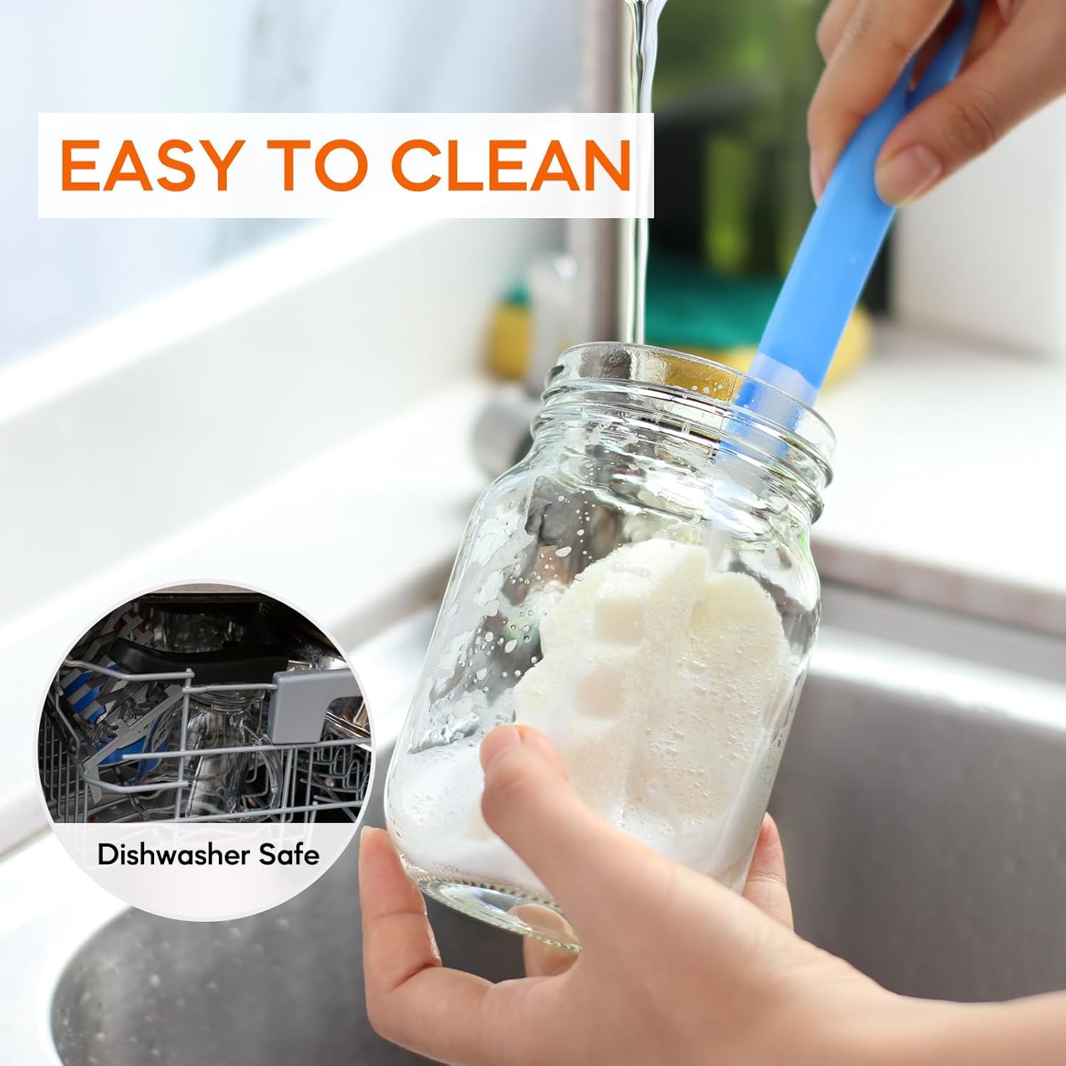 Mcupper jar held in hand to show scale and easy handling for portion control