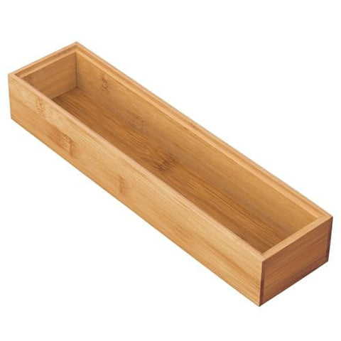 mDesign stacked pair demonstrating vertical storage and saved drawer space