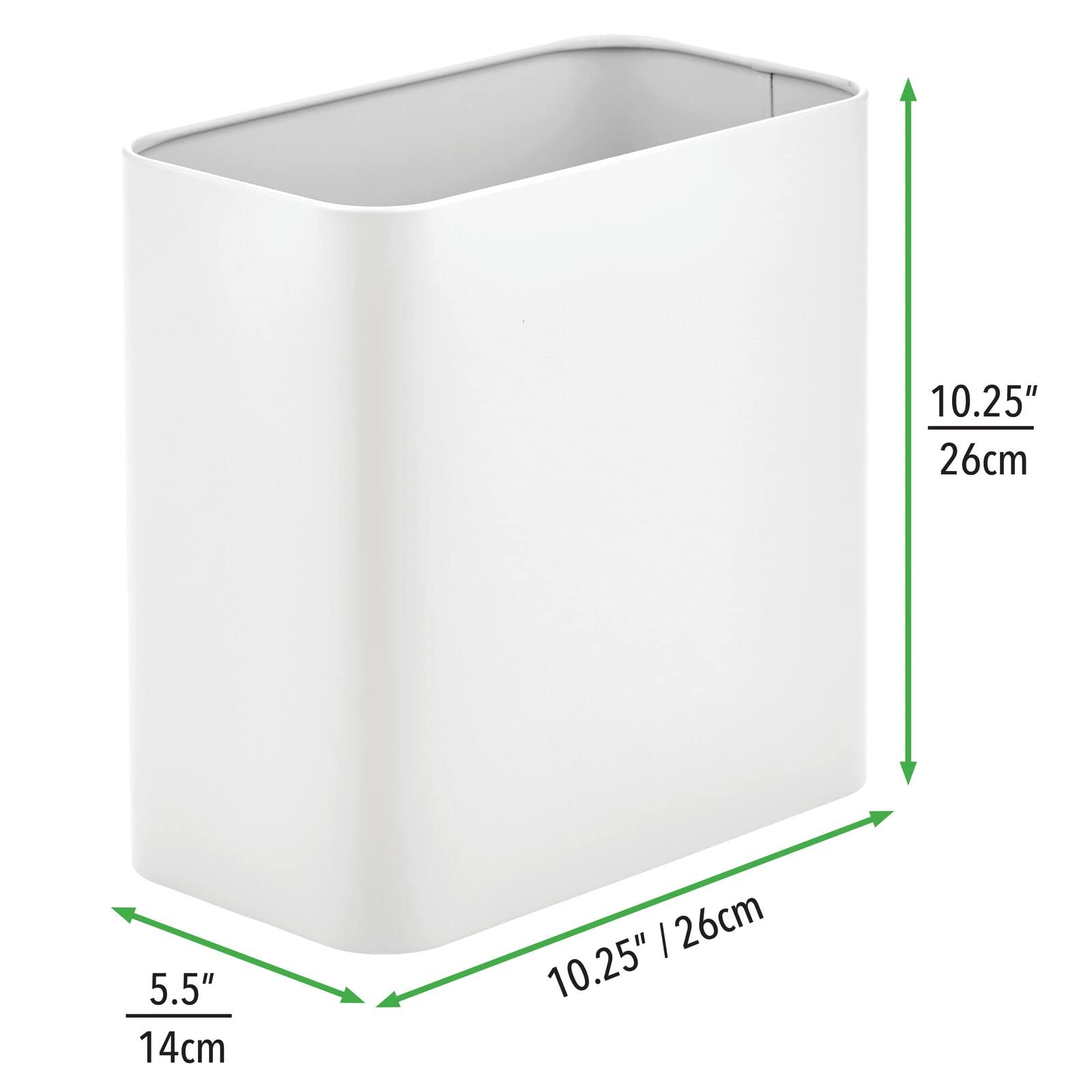 mDesign bin placed in bathroom demonstrating tidy storage and aesthetic match