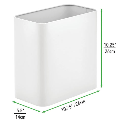 mDesign bin placed in bathroom demonstrating tidy storage and aesthetic match
