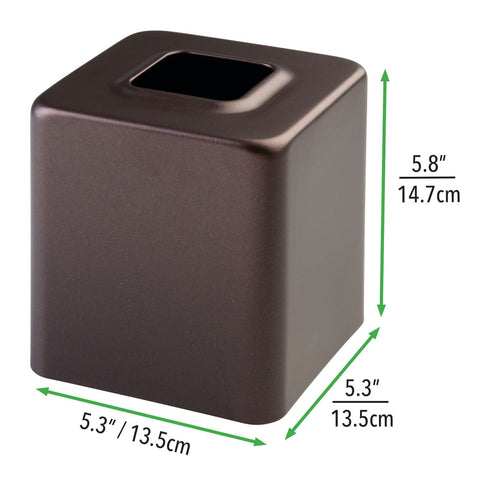 mDesign bronze cover side close-up showing steel texture and durable rust-resistant build