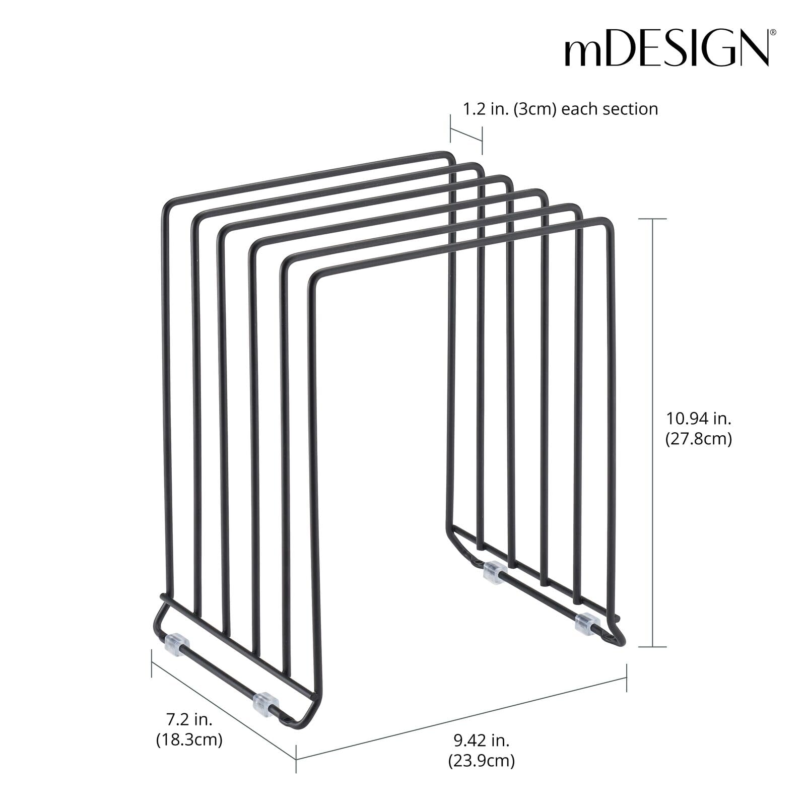 mDesign close-up of metal wire finish showing durable construction benefit