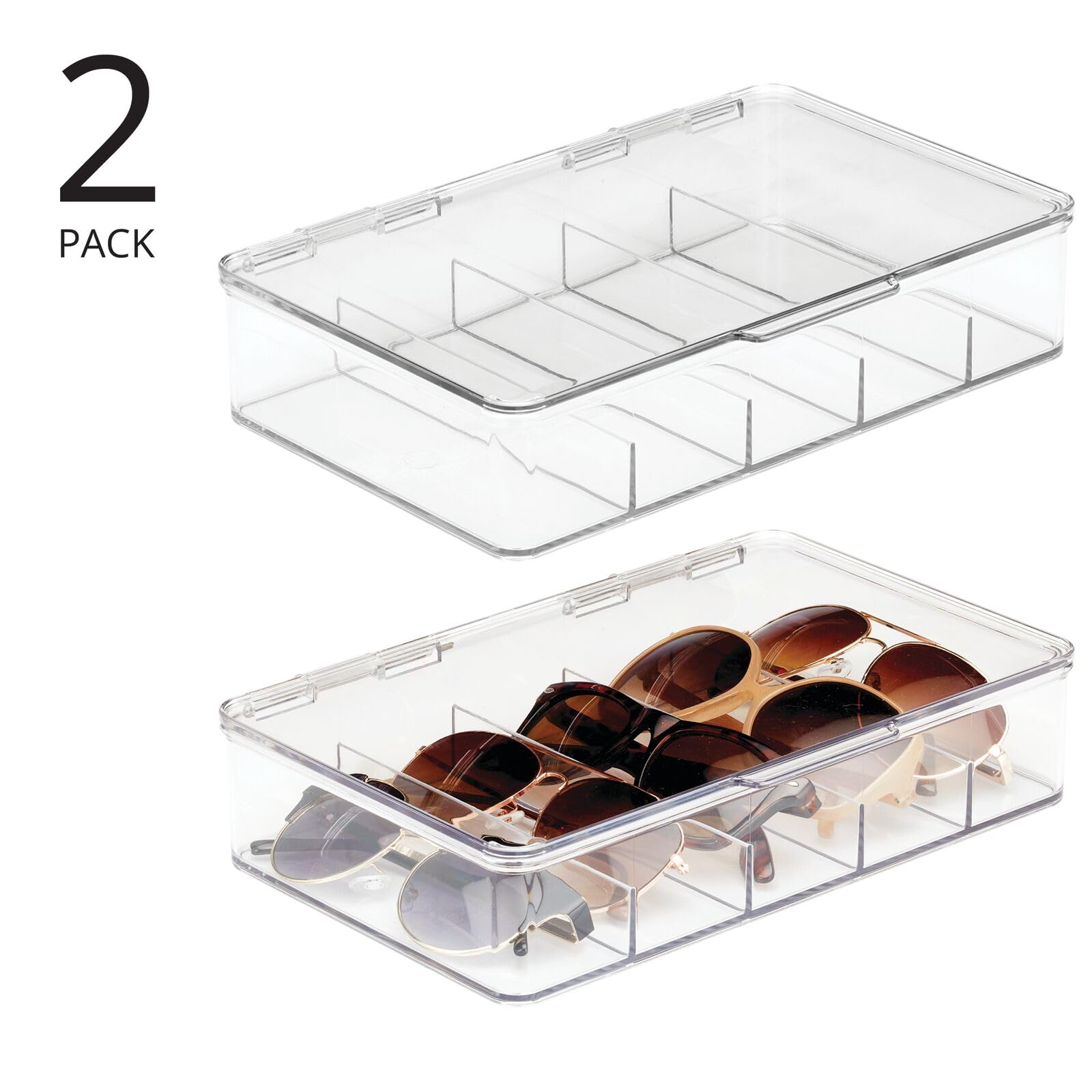 mDesign hinged lid detail emphasizing easy access and dust protection