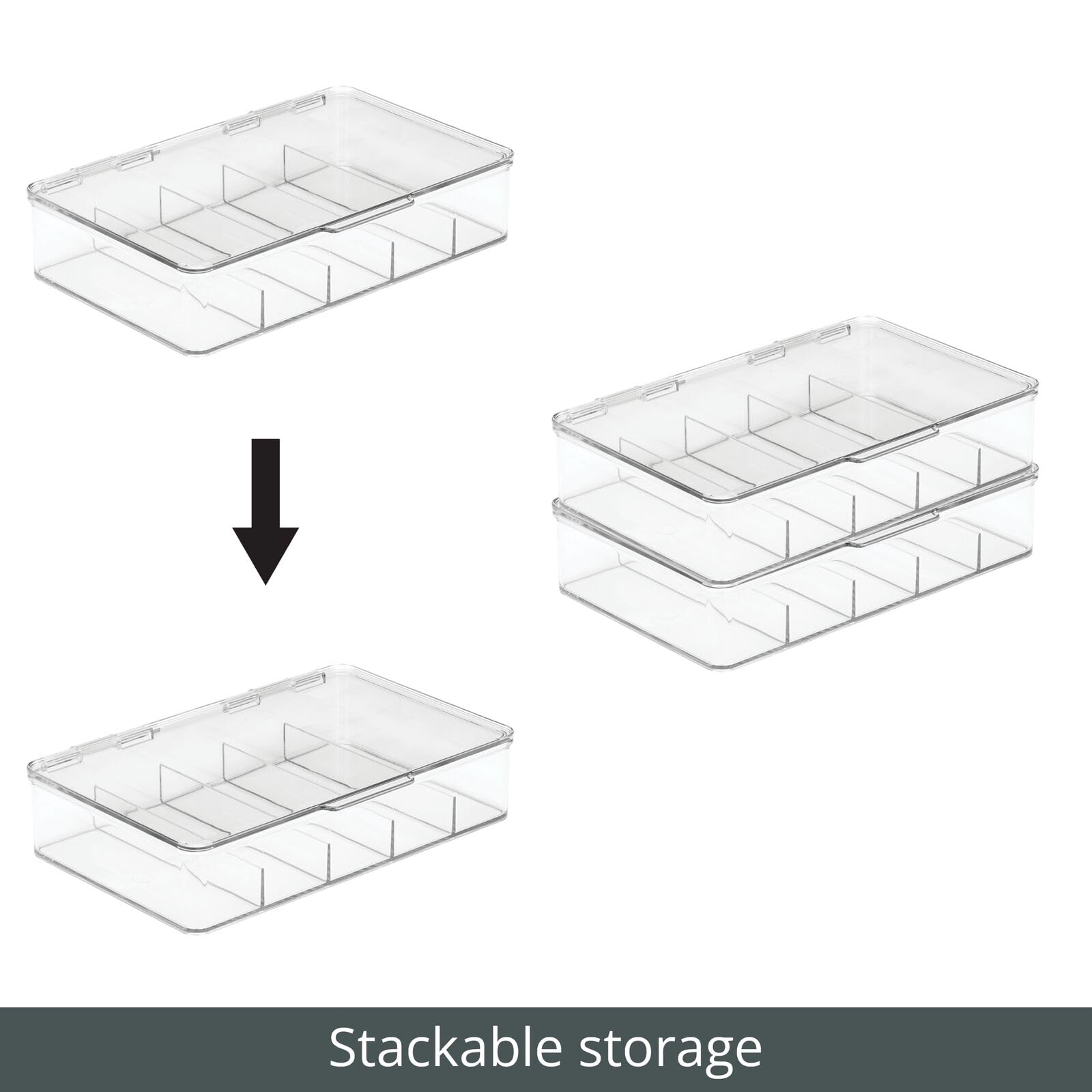 mDesign organizer inside dresser showing tidy, visible storage benefit