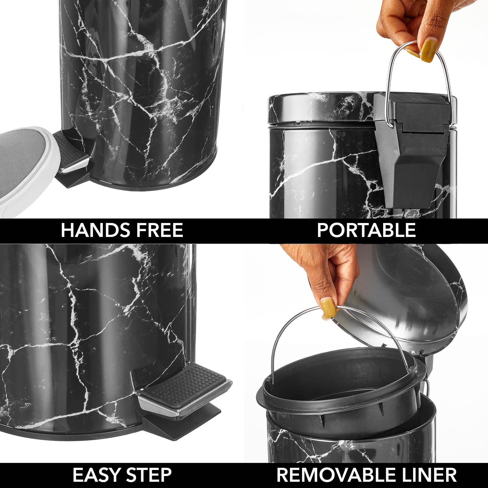 mdesign lid closed to show odor containment and tidy appearance