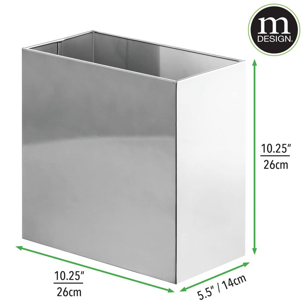 mDesign Linn chrome finish close-up resists stains and wipes clean