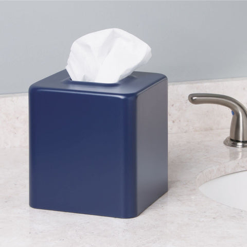 mDesign top-opening detail highlighting easy tissue dispensing and tidy look