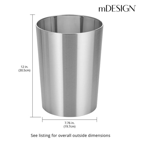 mDesign Mirri placed by a vanity illustrating discreet waste containment and stylish look
