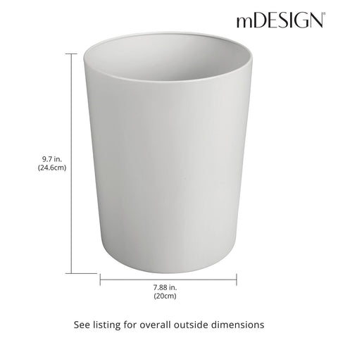 mDesign Mirri placed beside bathroom vanity demonstrating space-saving convenience