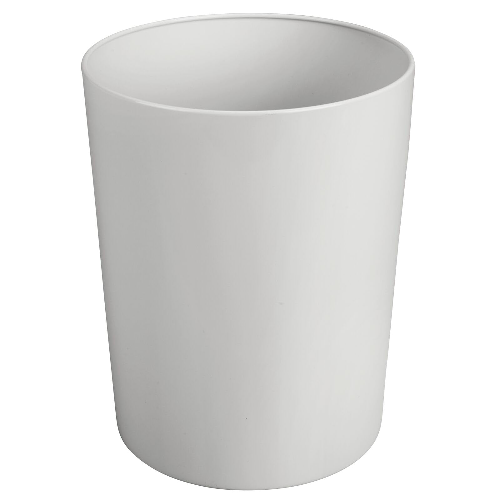 mDesign Mirri front view showing compact light-gray stainless steel can, modern look