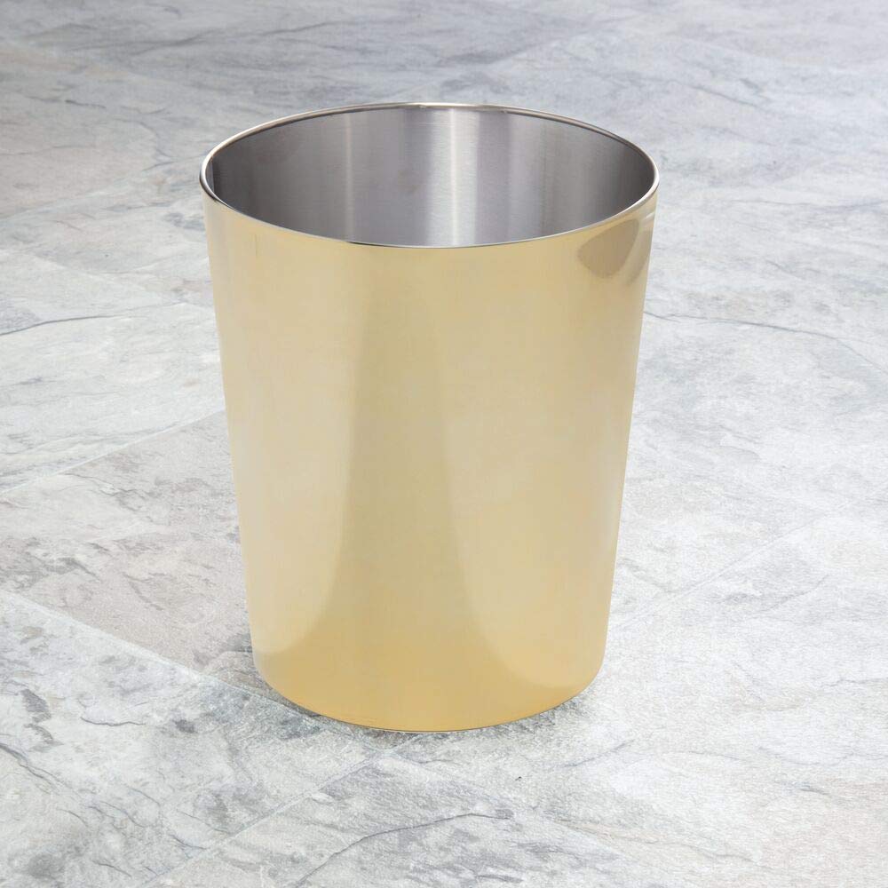 mDesign Mirri close-up of soft brass finish highlighting durable stainless steel benefit