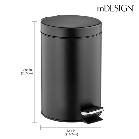 mDesign pedal bin removable inner bucket for easy emptying and rinsing