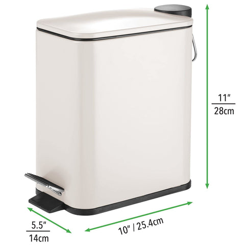 mDesign removable plastic insert lifted out for easy emptying and cleaning
