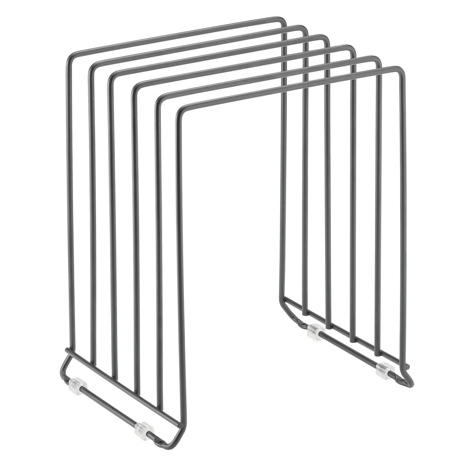 mDesign rack next to utensils for scale and compact space-saving benefit