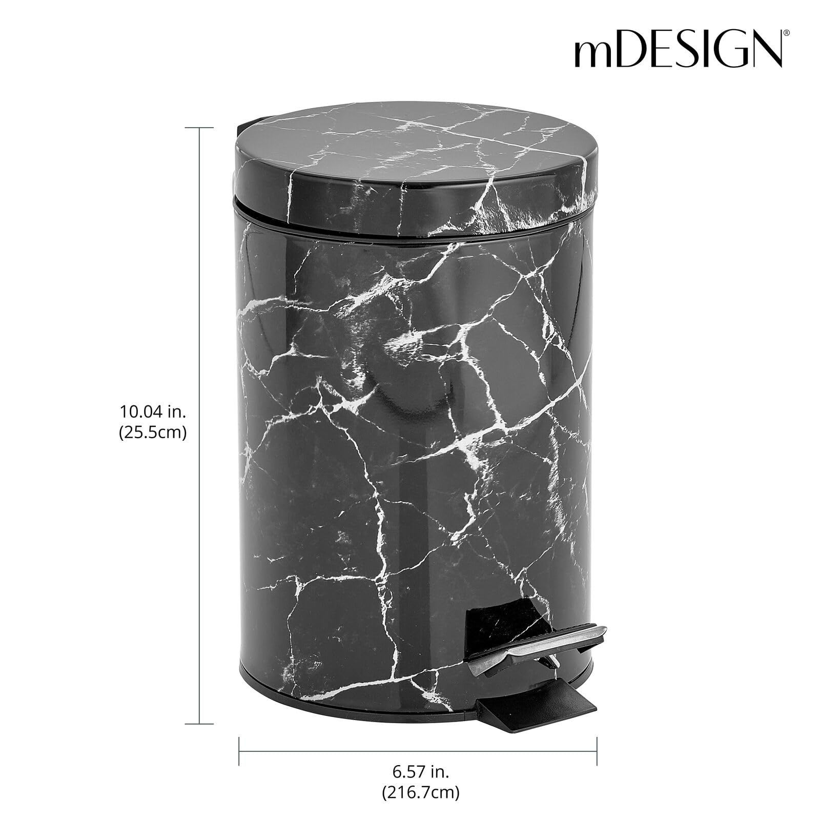 mdesign removable inner liner with handle for easy emptying and spill-free transport