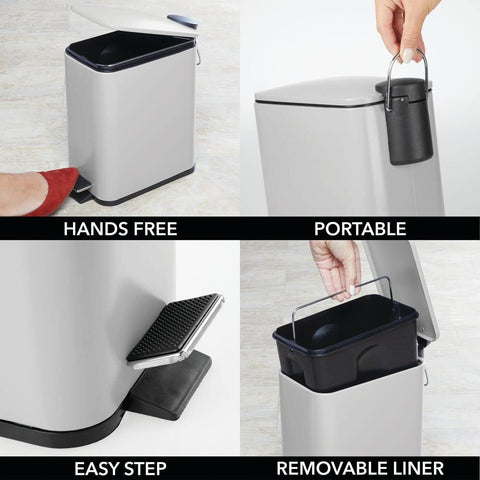 mDesign size comparison with hand illustrating narrow footprint for tight spaces