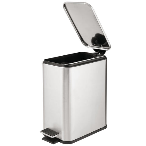 mDesign size comparison next to toilet showing slim profile fits narrow gaps