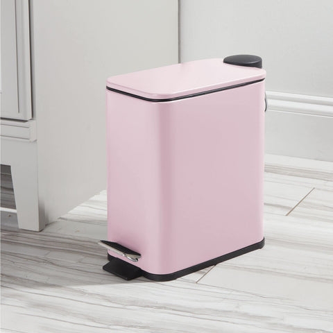 mDesign slim blush open lid with step pedal for hands-free convenience
