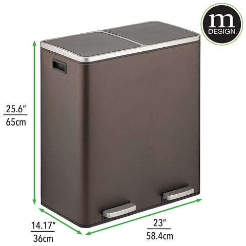 mDesign stainless domed lid closeup highlighting hygienic closure and polished look