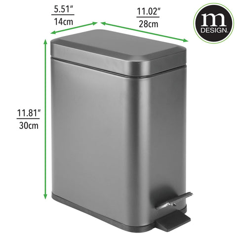 mDesign close-up of step pedal demonstrating hands-free operation and hygiene benefit