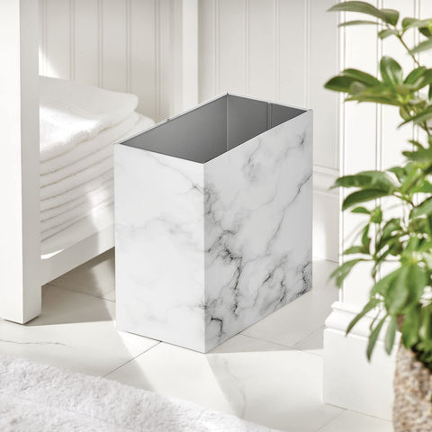 mDesign white marble close-up of painted steel finish highlighting durable texture