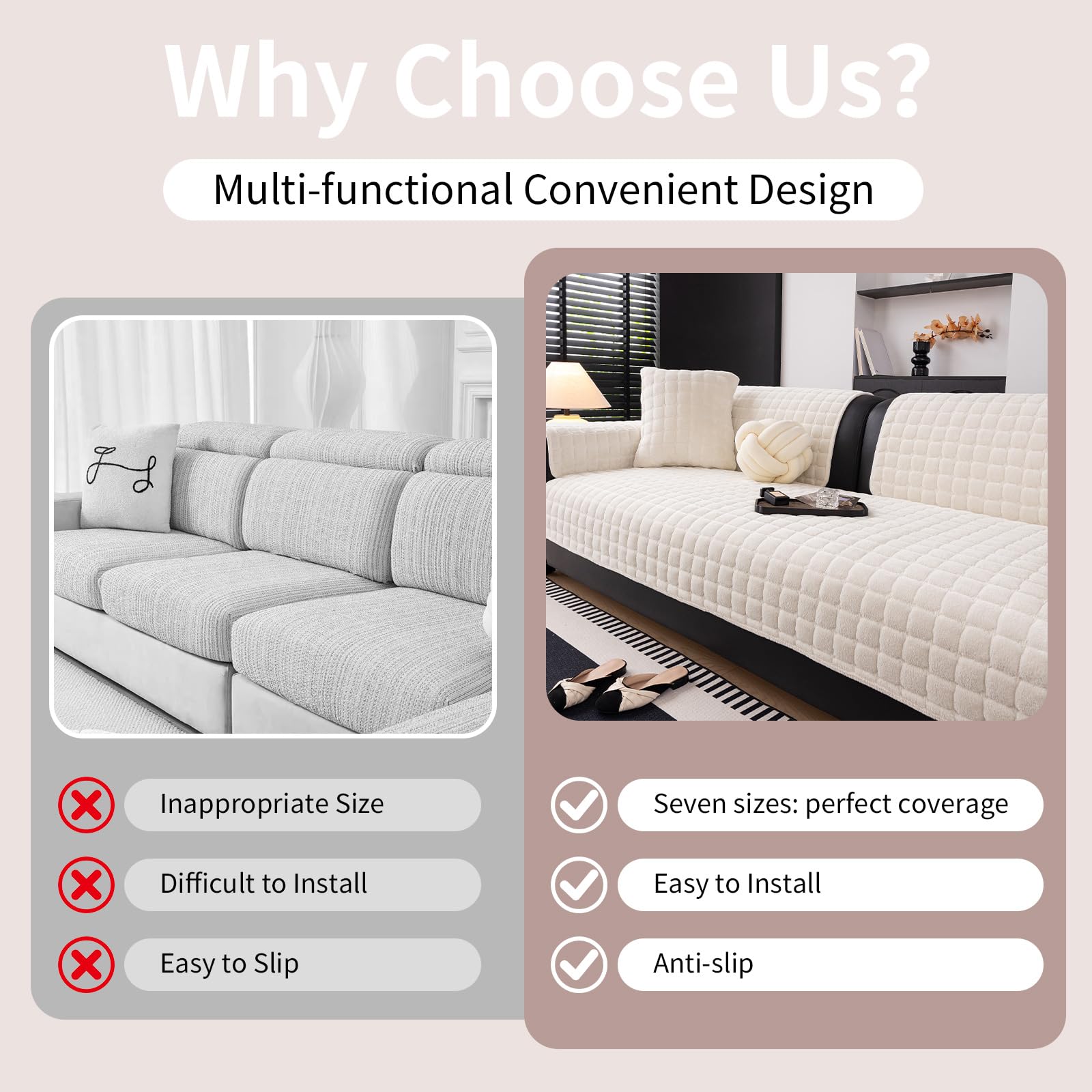 MDSASFD cover installed on sectional in living room for stylish easy protection