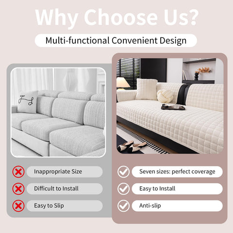MDSASFD cover installed on sectional in living room for stylish easy protection