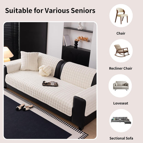 MDSASFD size comparison with measuring tape to ensure correct sofa cover selection