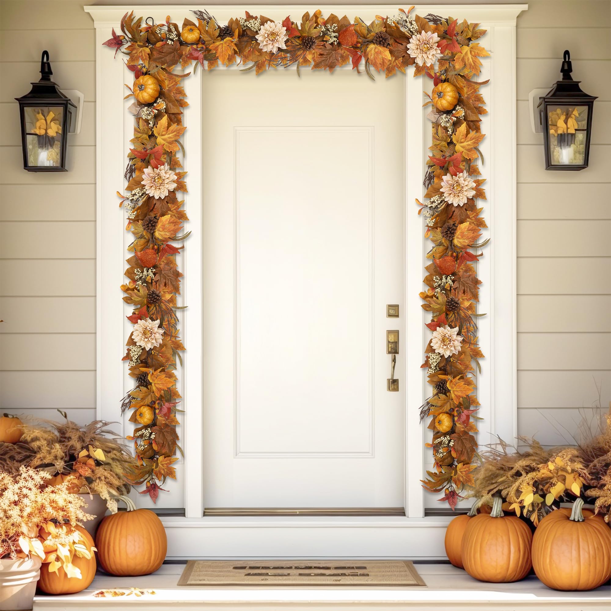 MDSTBN detailed view of mini pumpkins and berries adding seasonal contrast and charm