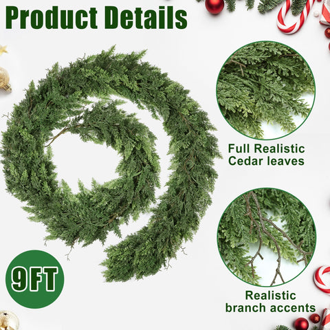 MDSTBN garland shaped on railing demonstrating easy flexible styling benefit