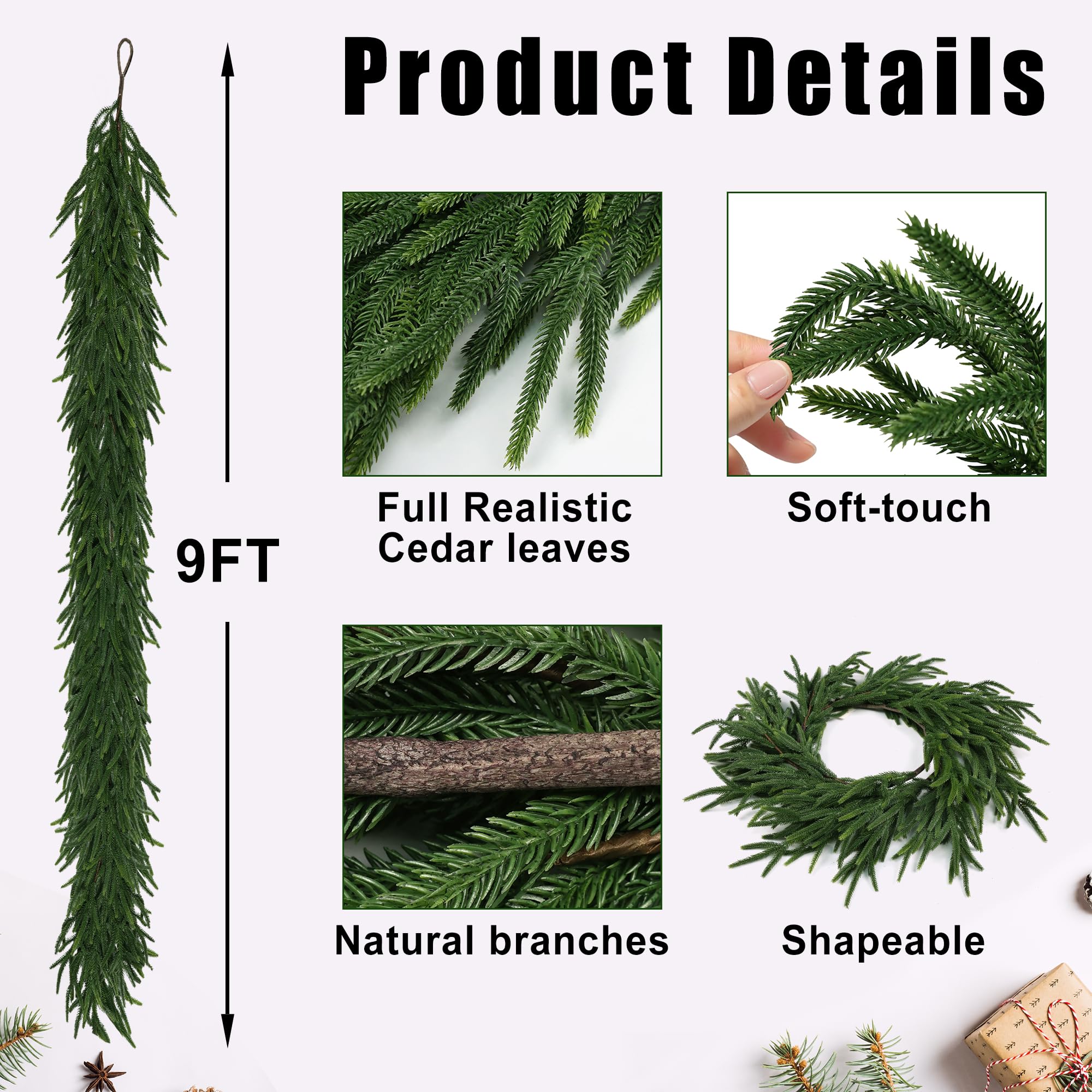 MDSTBN garland branch and wire core detail demonstrating durability