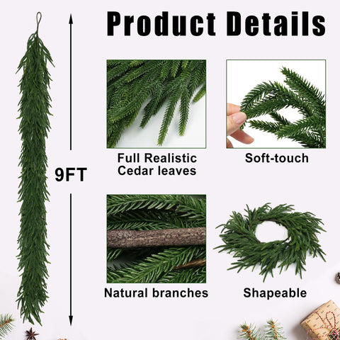 MDSTBN garland branch and wire core detail demonstrating durability