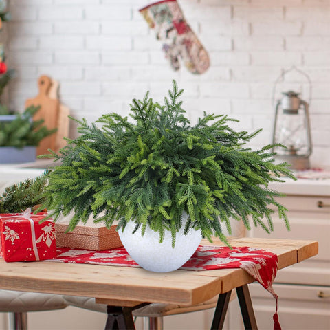 MDSTBN pine branches woven into wreath showing fullness and effortless styling