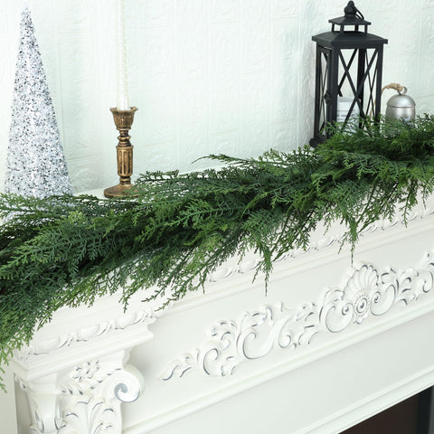 MDSTBN garland beside ruler showing true 9ft length for planning home installations
