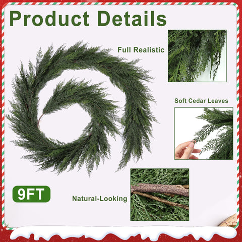 MDSTBN wrapped around stair rail illustrating secure fit and elegant holiday accent