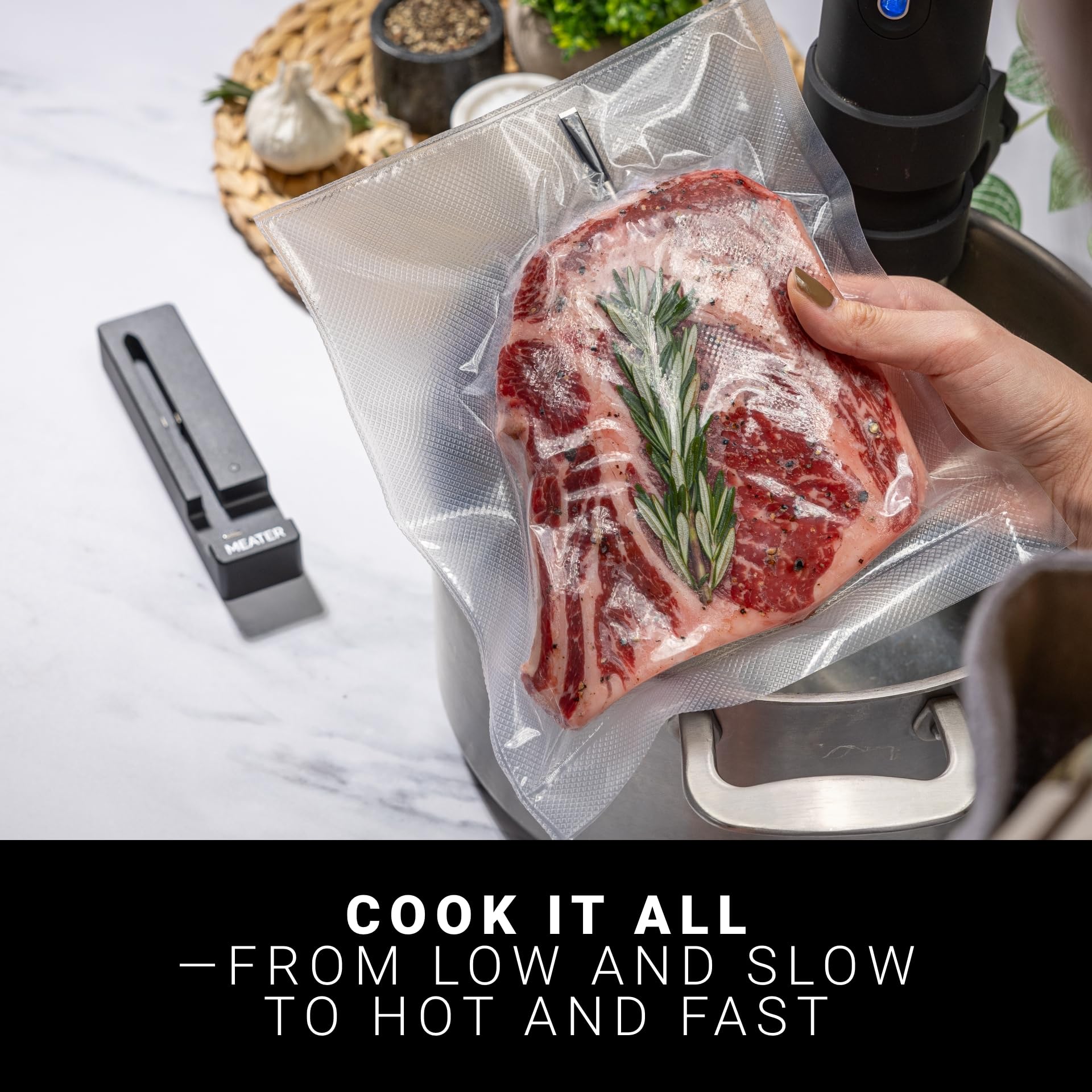 MEATER SE probe in dishwasher rack, MEATER simplifies cleanup after cooking