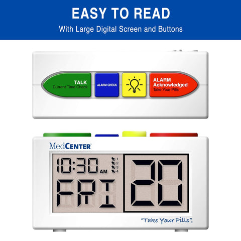 MEDCENTER on bedside table demonstrating timely medication reminders benefit
