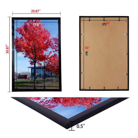 Medog clear plastic cover with removable film protecting poster surface