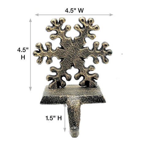 Medoore snowflake holder close-up of cast-iron texture for durable seasonal use
