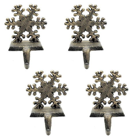 Medoore snowflake stocking holder front view showing decorative detail and stable display
