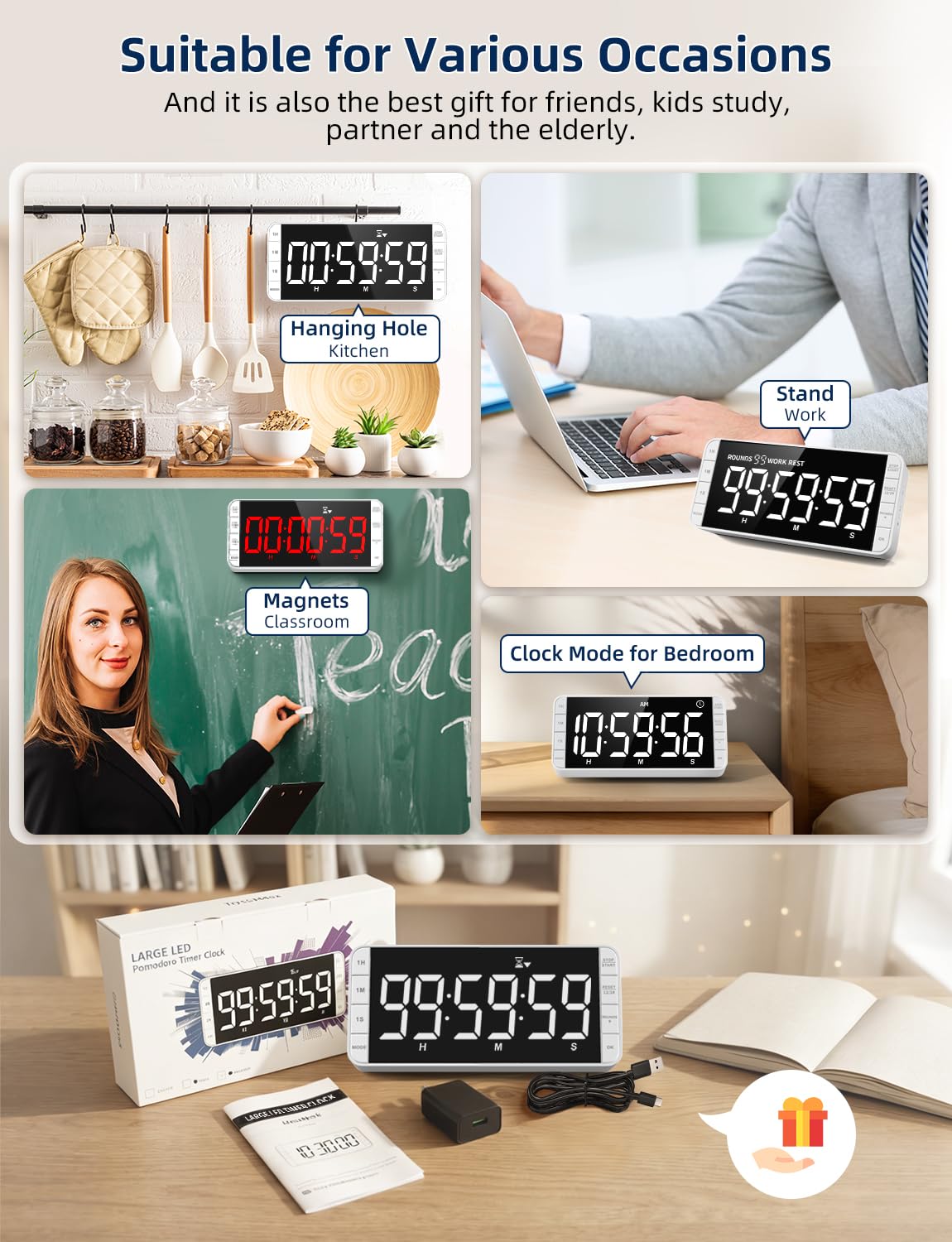 MeesMeek on classroom desk showing scale and interval timing use